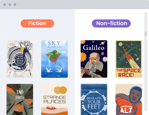 Original fiction and non-fiction topics on Bedrock Learning